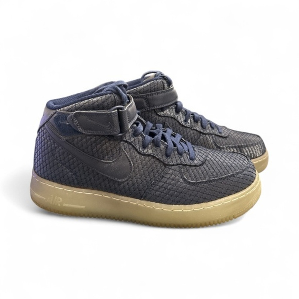 Nike Mens Air Force 1 07 Mid LV8 Binary Blue Metallic Silver 804609-401 Size 9.5